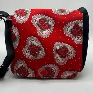 Red Floral Heart Pattern Women's Bag Valentine’s Day is coming